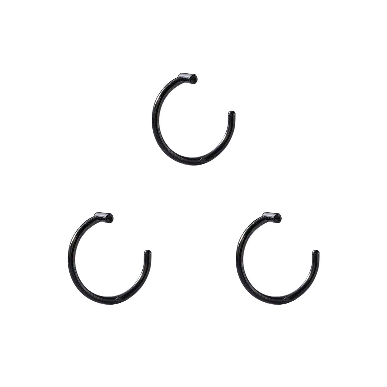 Horizontal Bar C-Shaped Nose Ring, Non-Pierced Septum Jewelry